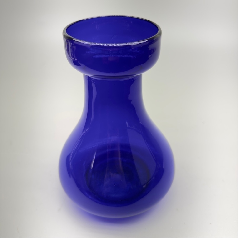 Antique Cobalt Blue Hyacinth Bulb Vase